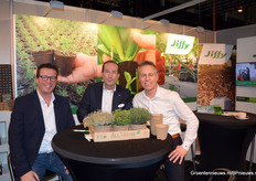 Marcel Weering, Sander Clemens en Peter Haan van Jiffy. Marcel is het nieuwste gezicht bij Jiffy, maar …